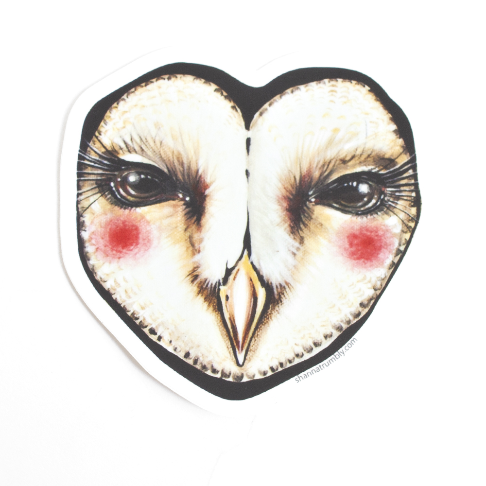 Shanna Trumbly, Vinyl Sticker, Barn Owl